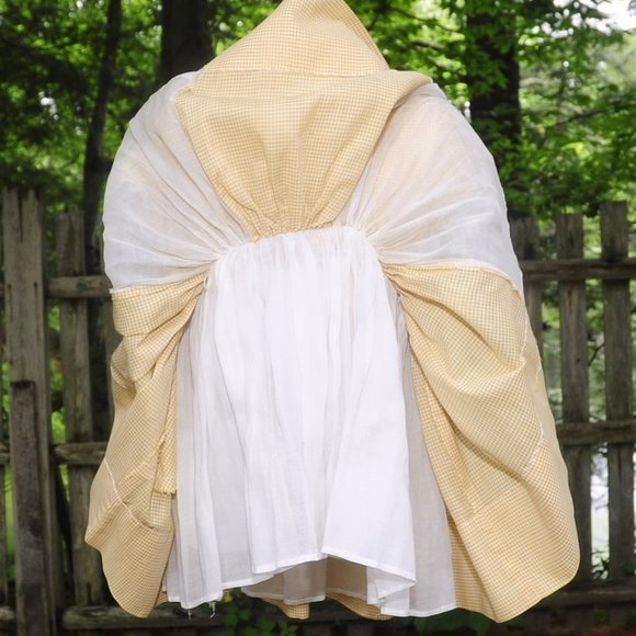 VTG 60's Kate Greenaway Girls Organza & Gold Gingham Party Church Dress Size 5 - Picture 9 of 12